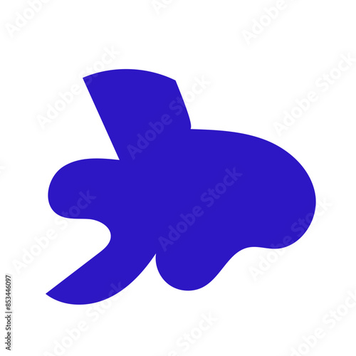 Abstract blue shape decor 