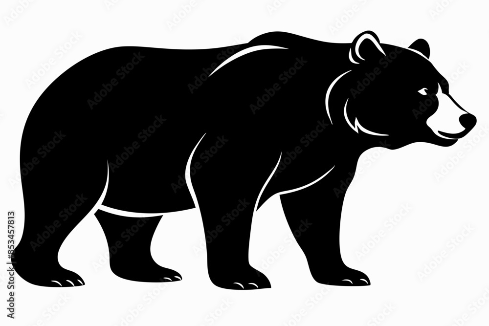 Bear silhouette vector illustration Bear silhouette vector illustration