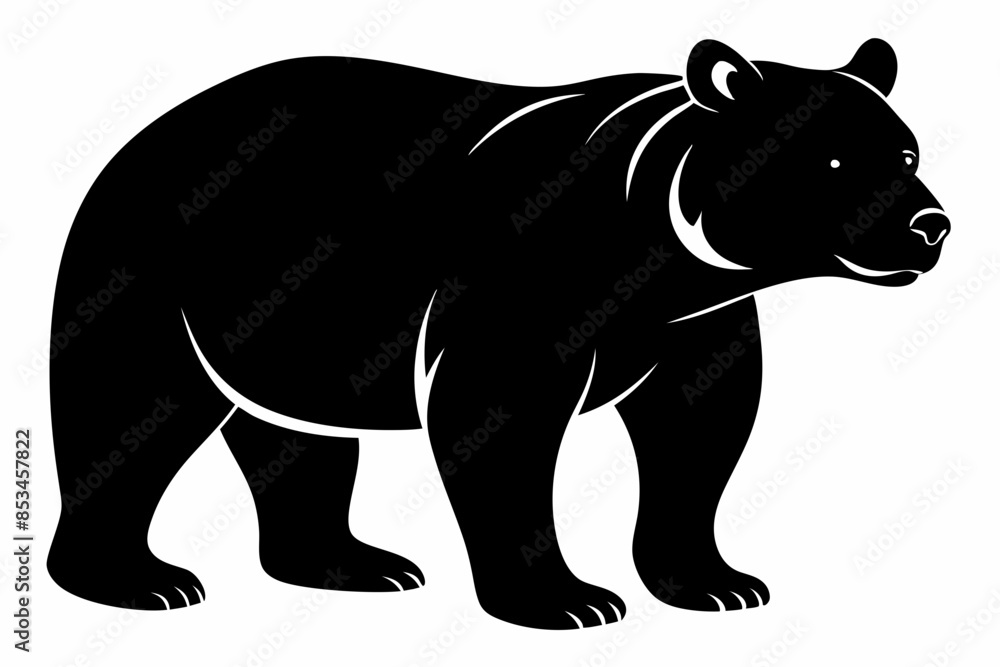 Bear silhouette vector illustration Bear silhouette vector illustration