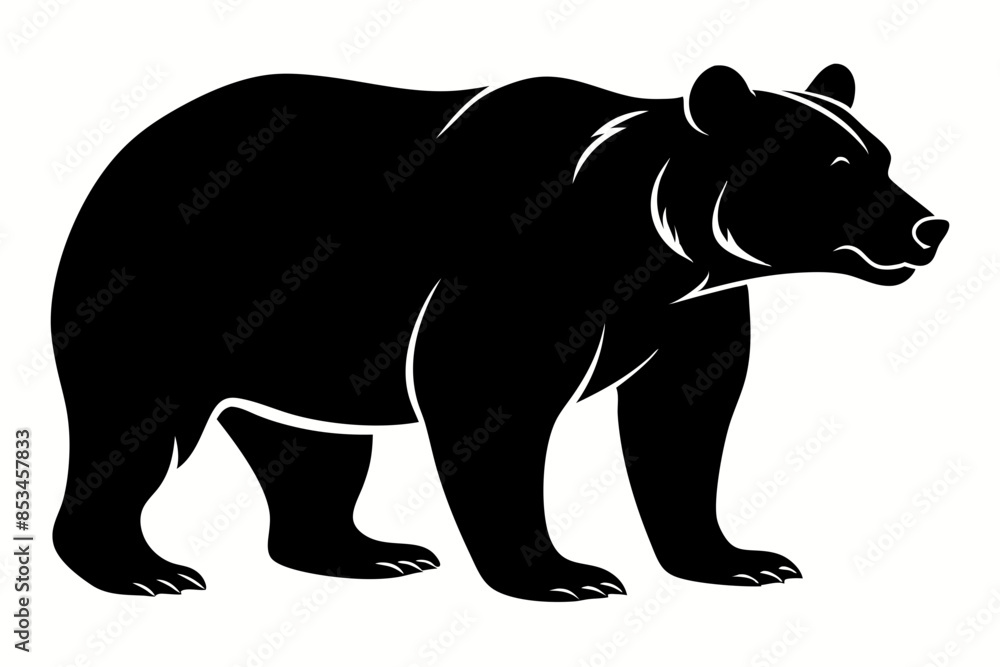 Bear silhouette vector illustration Bear silhouette vector illustration