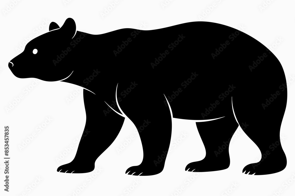 Bear silhouette vector illustration Bear silhouette vector illustration