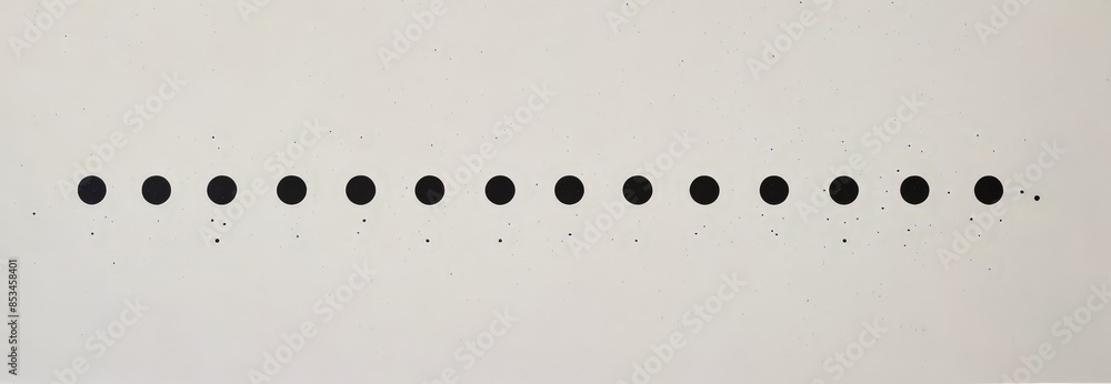 Fototapeta premium Black Circles on White Background.