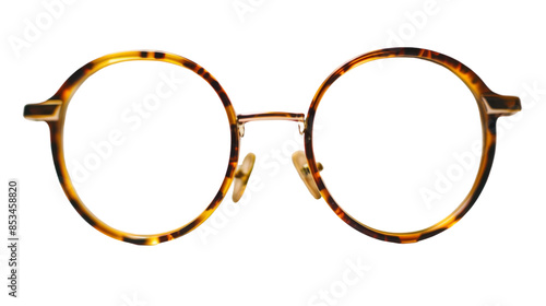 Glasses on white background