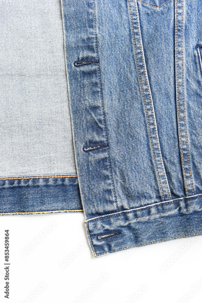 blue denim shirt texture isolated on white background, jean fashion style blue denim shirt texture isolated on white background, jean fashion style
