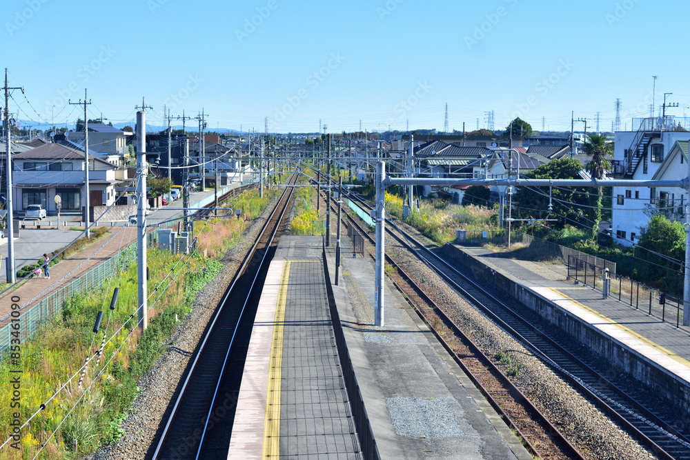 跨線橋から見た線路