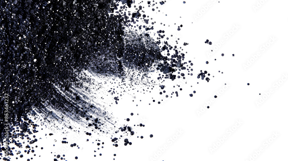 Glitter brush on white background Glitter brush on white background