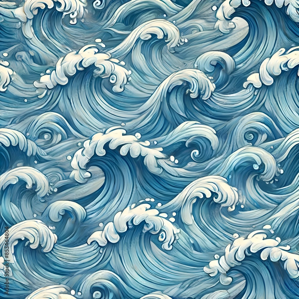 Seamless ocean wave pattern Seamless ocean wave pattern
