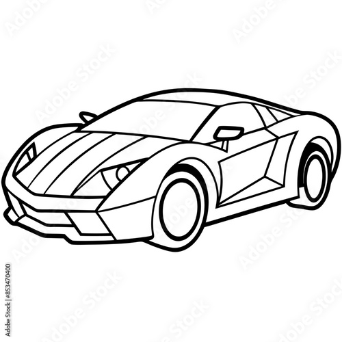 Sports car coloring pages for children coloring book
