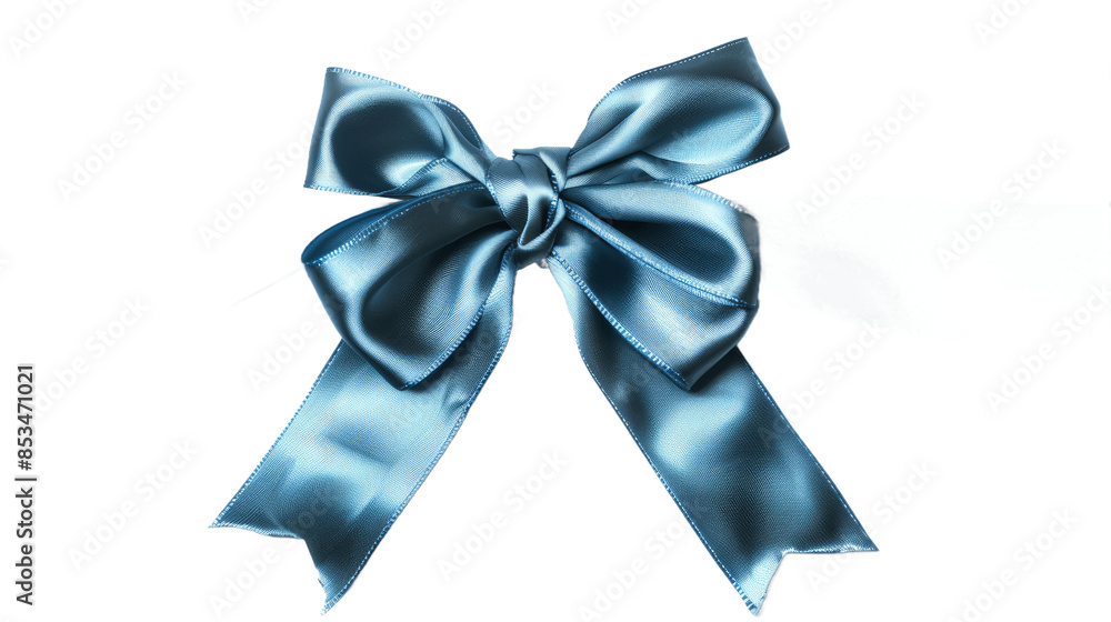 Light blue satin silk ribbon tied bow isolated on transparent background PNG Light blue satin silk ribbon tied bow isolated on transparent background PNG
