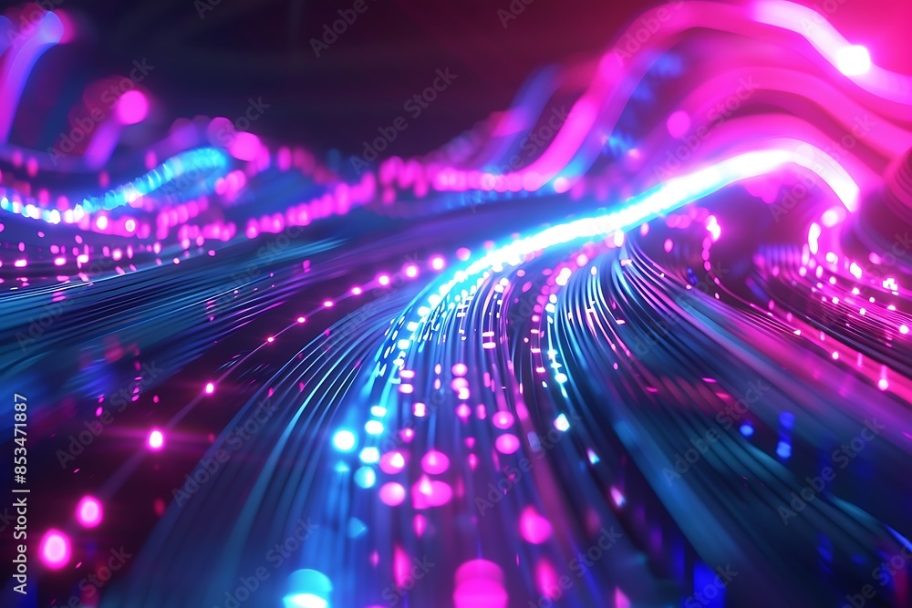 A colorful motion neon lines A colorful motion neon lines