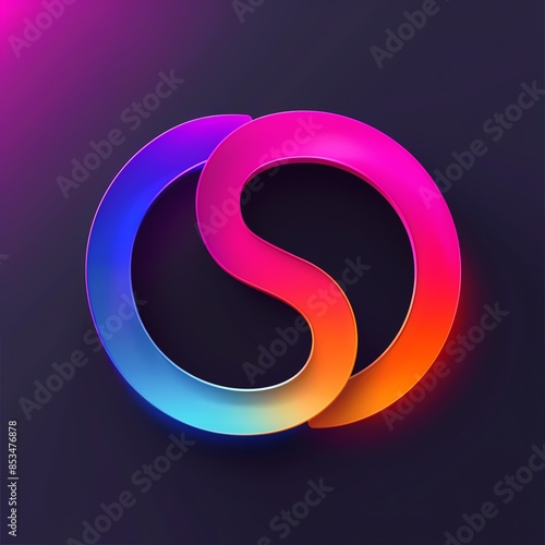 Minimalistic dsd symbol icon with sleek design and vibrant colors photo