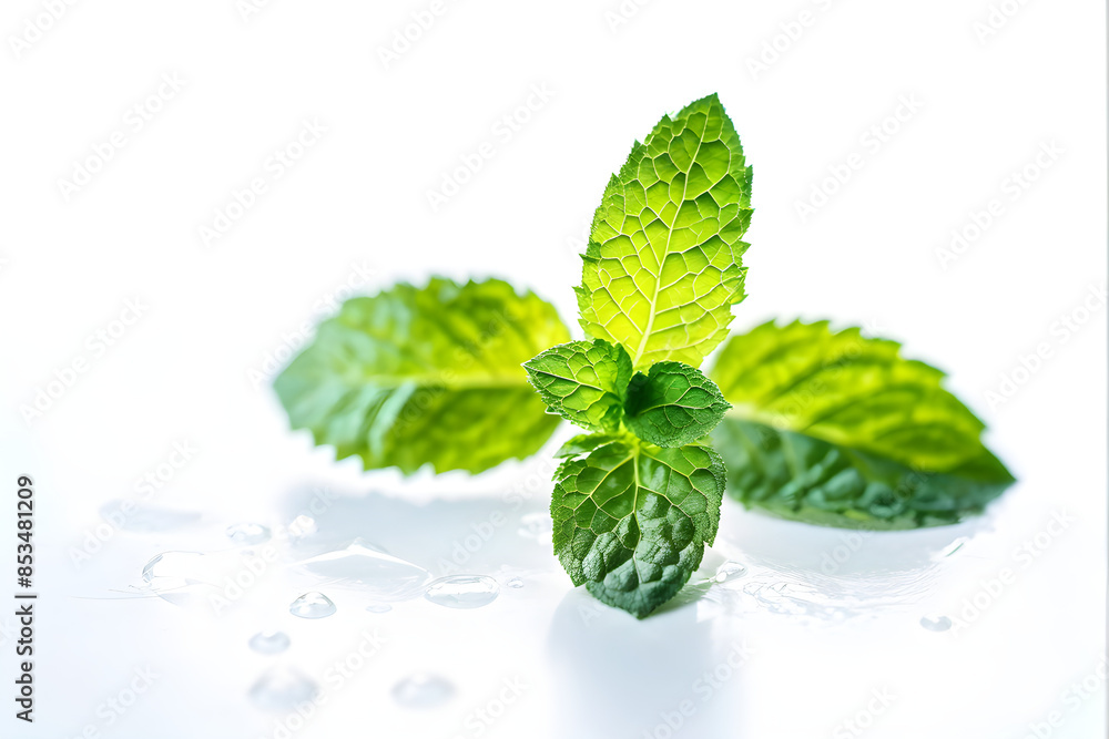 Mint leaf. Fresh mint on white background. Mint leaves isolated. Full depth of field. Mint leaf. Fresh mint on white background. Mint leaves isolated. Full depth of field.