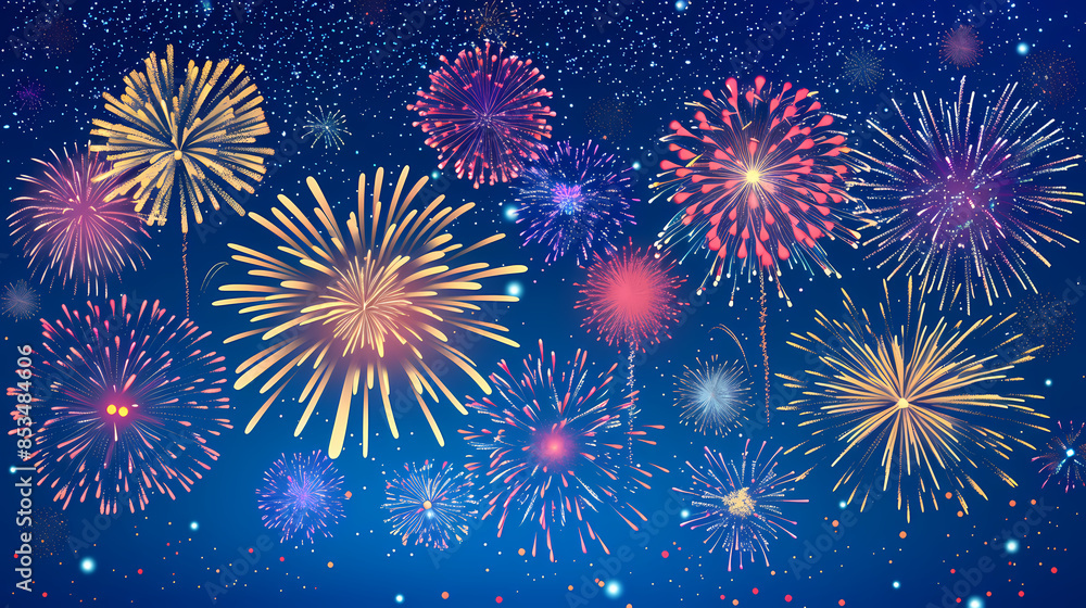 Fototapeta premium Colorful fireworks