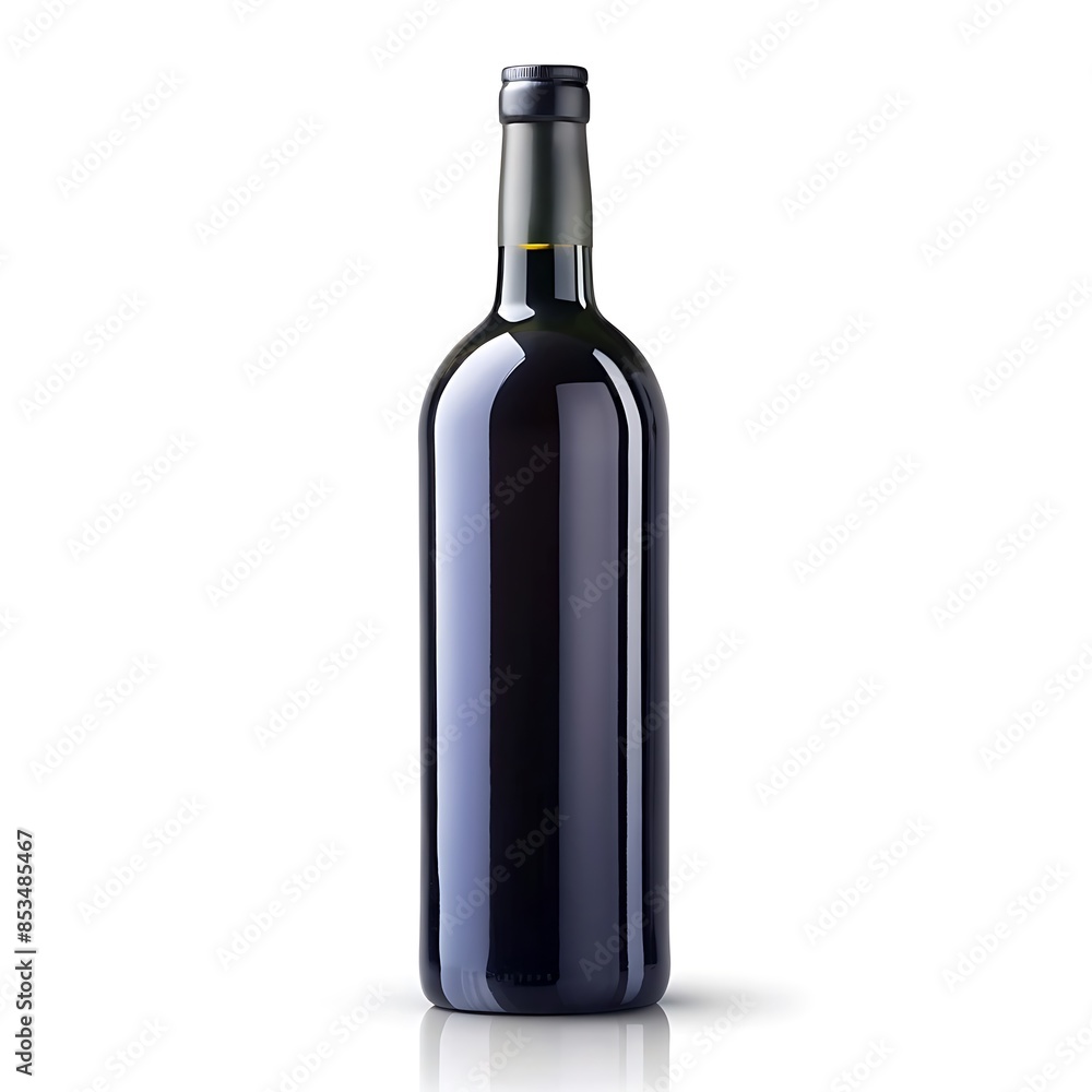 Wine Bottle Mockup with White Background. Wine Bottle Mockup with White Background.