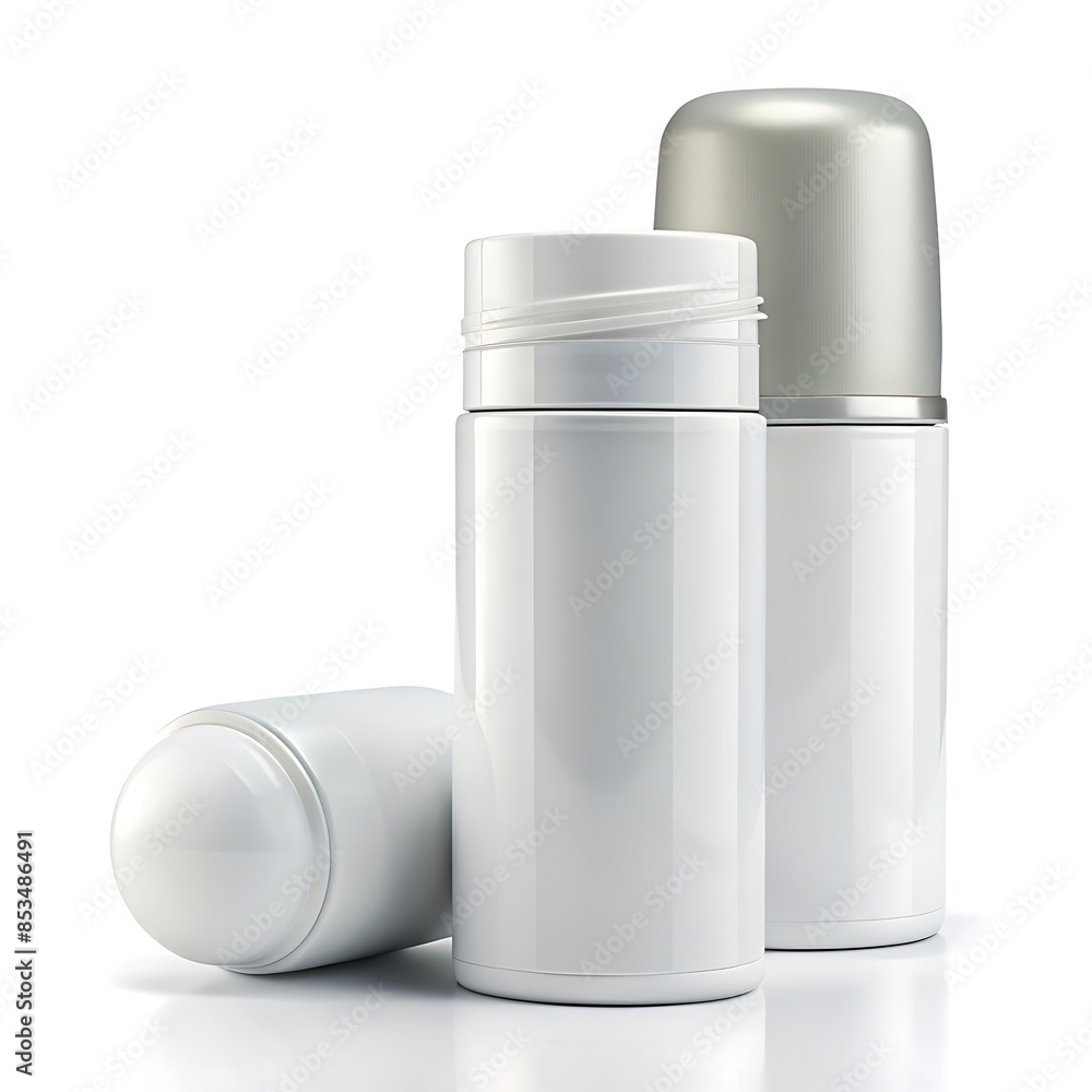 White Deodorant Bottles Mockup. White Deodorant Bottles Mockup.