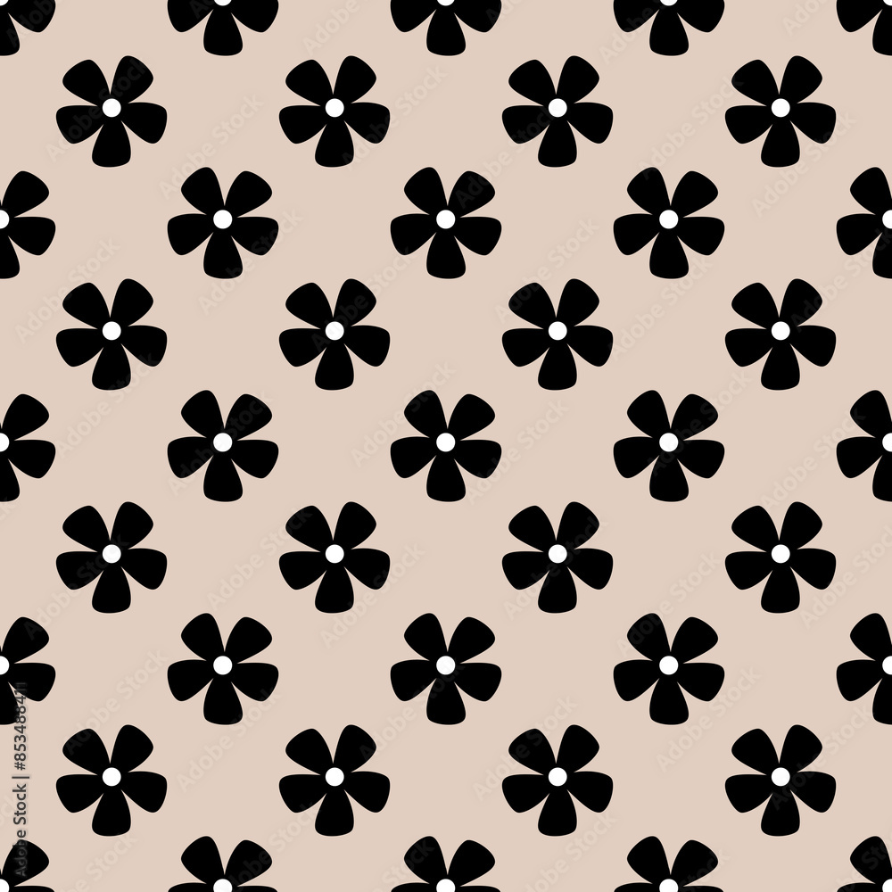 Fototapeta premium pink, black, flower, fabric abstract seamless pattern. design for background, wallpaper, carpet, clothing, batik, textile, embroidery, sarong, interior, floor, curtain, printing