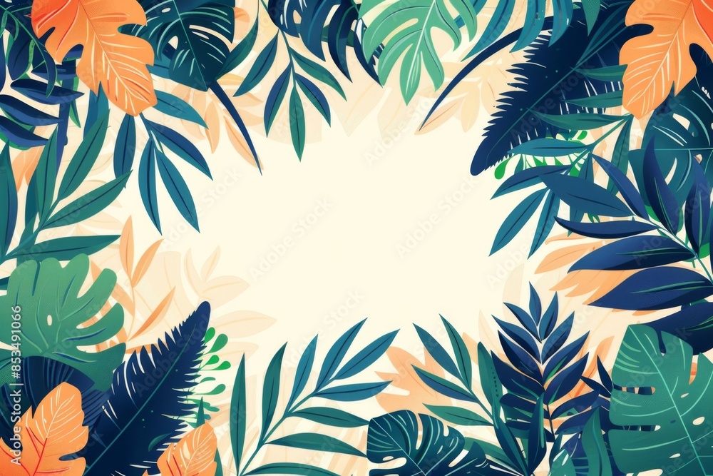 Summer Background illustration created with Generative AI Summer Background illustration created with Generative AI