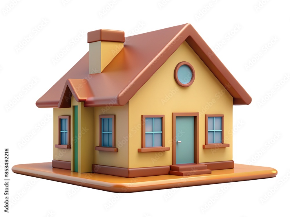 house 3d cartoon style illustration house 3d cartoon style illustration