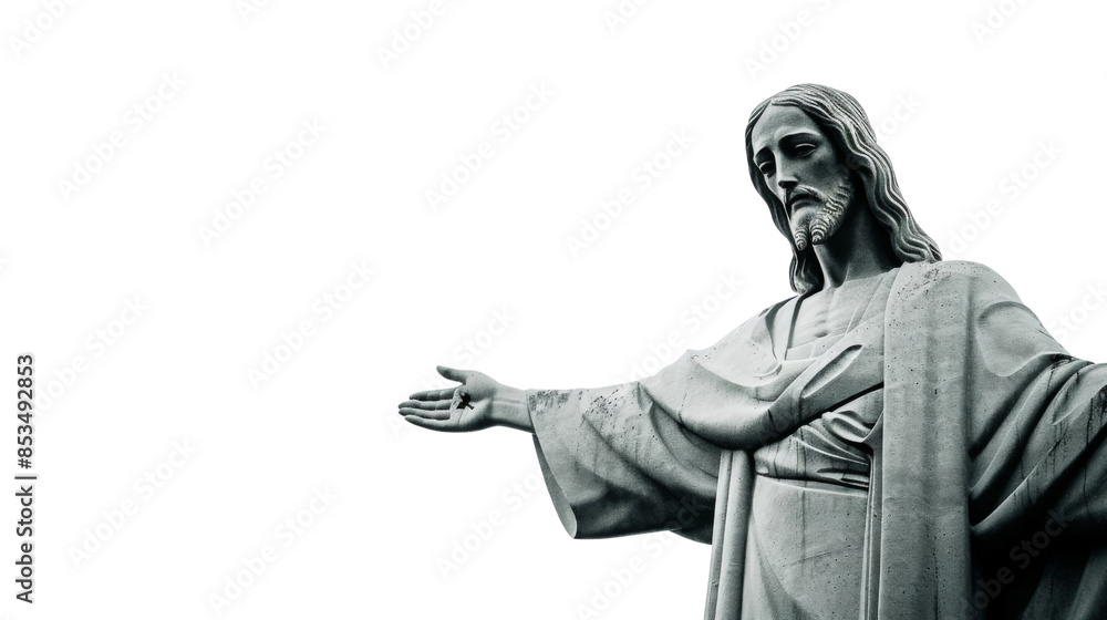 Jesus Christ in Rio de Janeiro on white background Jesus Christ in Rio de Janeiro on white background