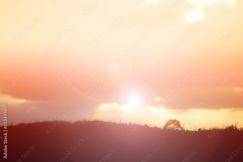 Fototapeta premium Blur background orange red pink yellow