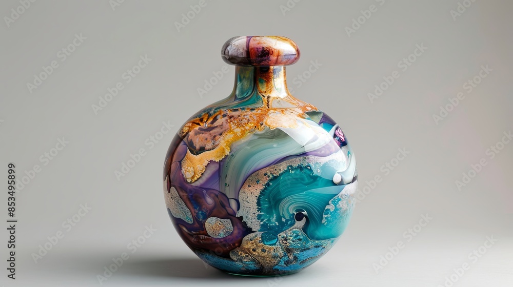 Artistic bottle with a round lid Artistic bottle with a round lid