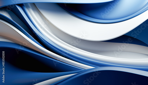 Digital modern abstract blue and white background, 3d render © Molin