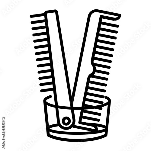 Comb icon. outline icon
