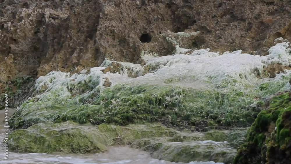 sea water reaching the rocks sea water reaching the rocks