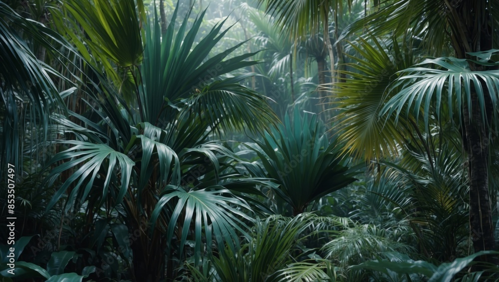 jungle palms meets nature, light gray and dark aquamarine, botanical accuracy. jungle palms meets nature, light gray and dark aquamarine, botanical accuracy.