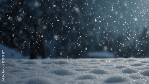 Wallpaper Mural winter background with snowflakes, Christmas background with heavy snowfall, snowflakes in the sky. Torontodigital.ca