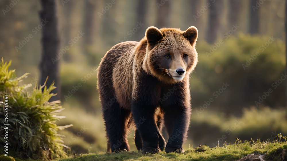 Fototapeta premium Photograph wildlife in their natural habitat, showcasing their behavior.