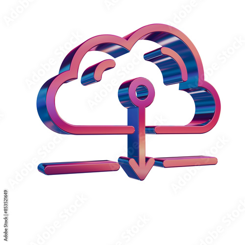3D Neon Retro Icon - Cloud with Server Download Free Download 3D Neon Retro Icon - Cloud with Server Download - GFXLoad