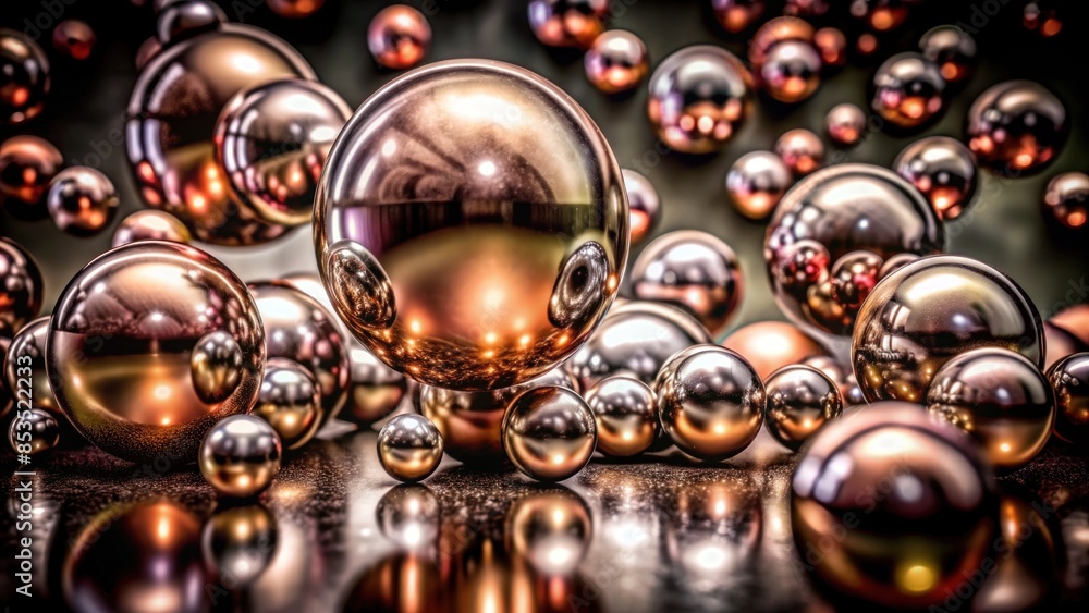An abstract background with 3D metallic spheres in various sizes, floating against a dark gradient. An abstract background with 3D metallic spheres in various sizes, floating against a dark gradient.