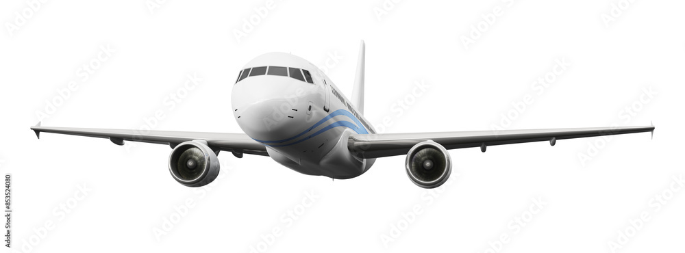 typical airplane isolated on transparent background