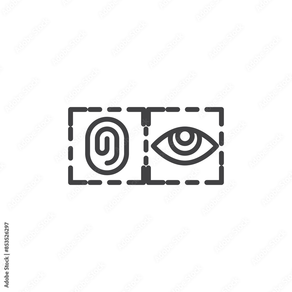 Biometric Authentication line icon Biometric Authentication line icon