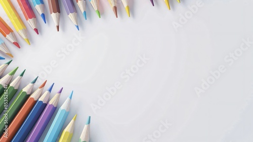 The circle pencils on white background.