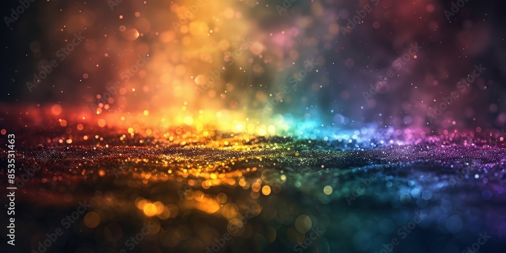 Fototapeta premium Sparkling Rainbow Lights Background