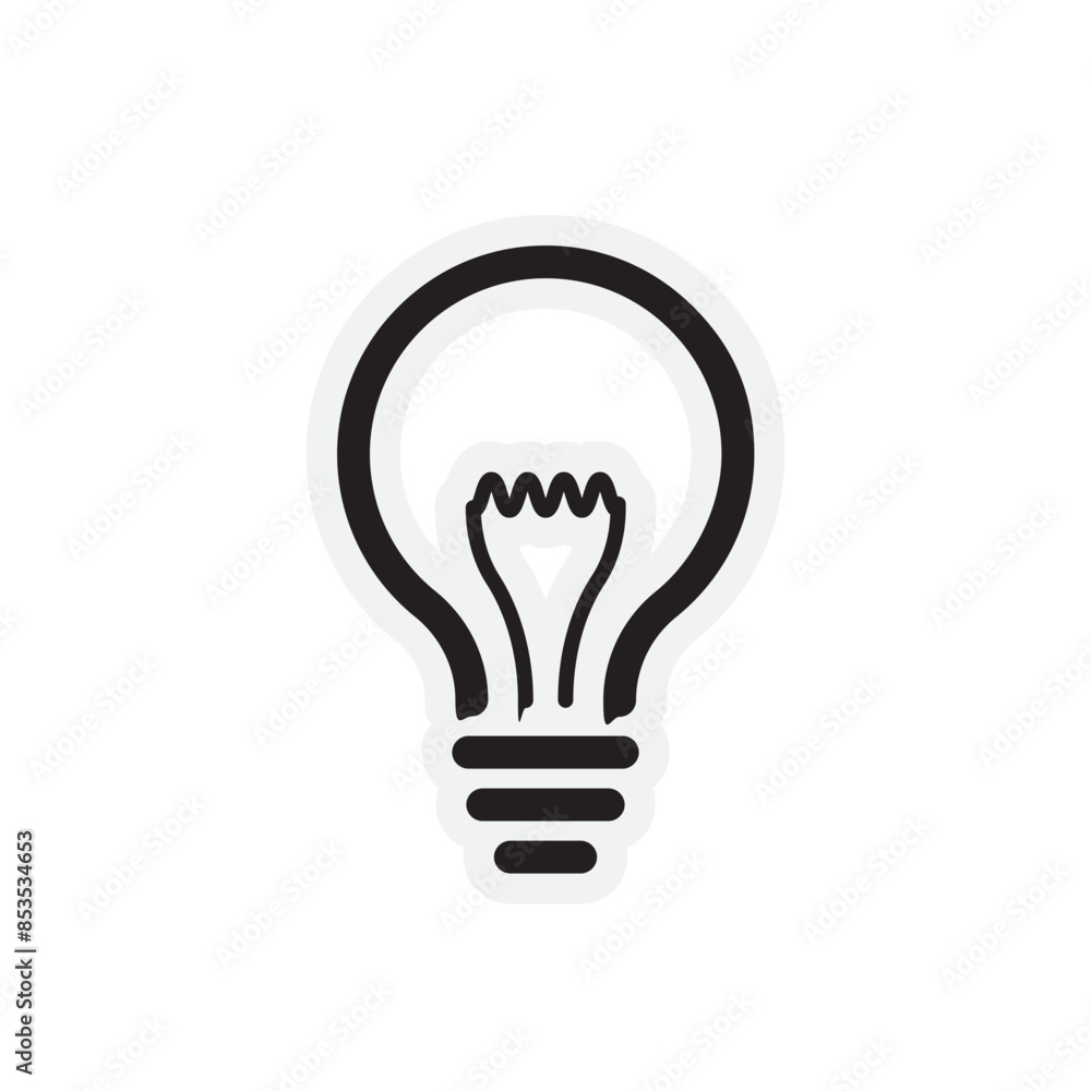 Light Bulb Icon Stickers Light Bulb Icon Stickers
