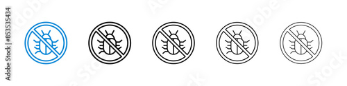 No Bug black and white vector icon