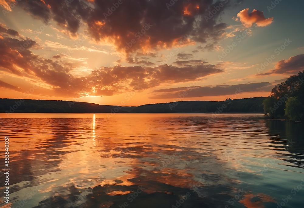 Fototapeta premium sunset over the sea