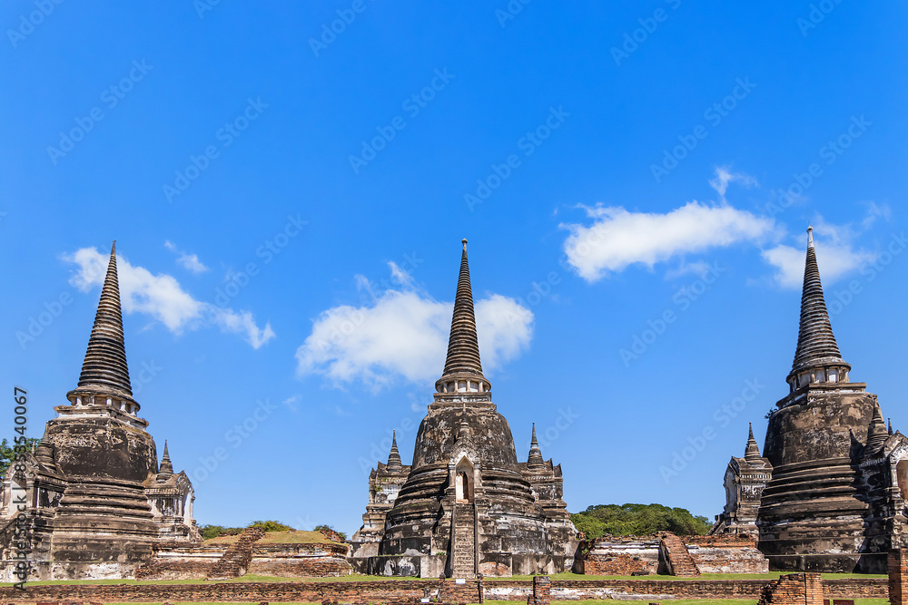 Fototapeta premium World Heritage Wat Phra Sri Sanphet at Ayutthaya, Thailand