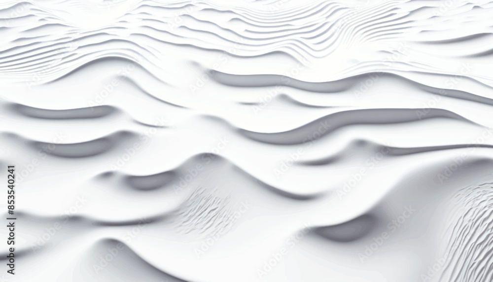 Obraz premium Wavy volumetric abstract monochrome pattern. Vector illustration