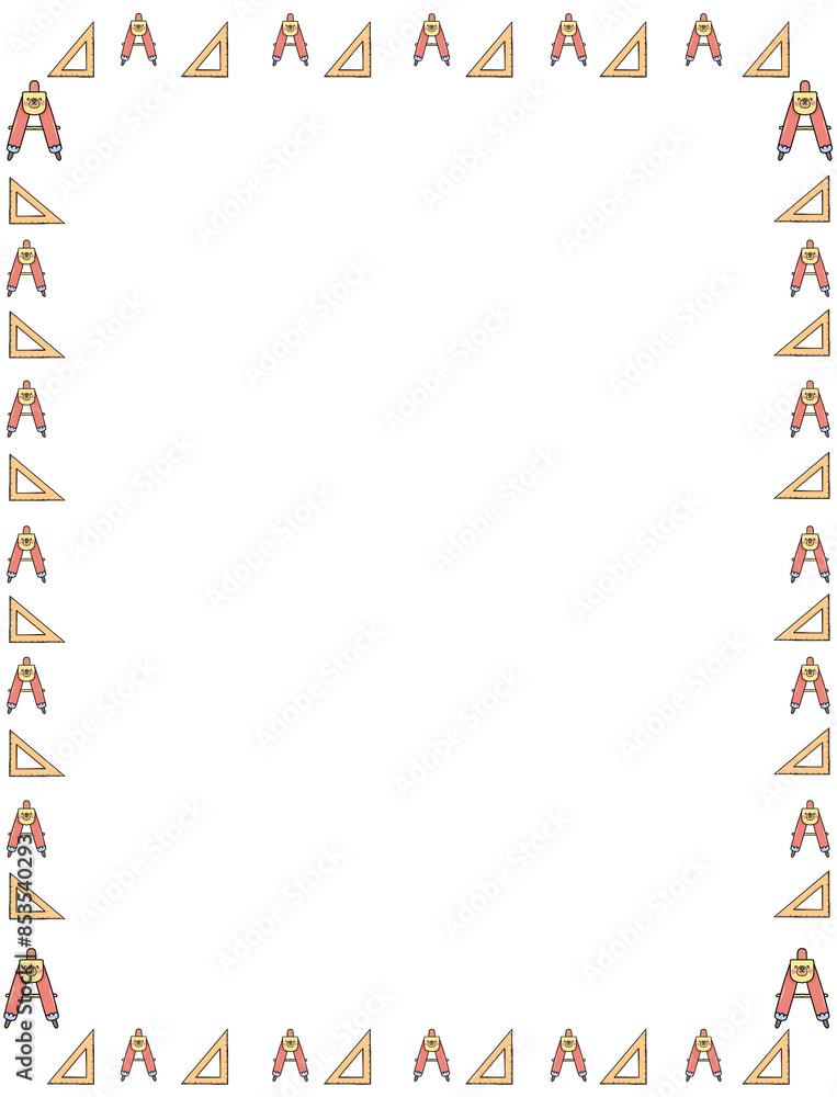 Obraz premium border frame for back to school