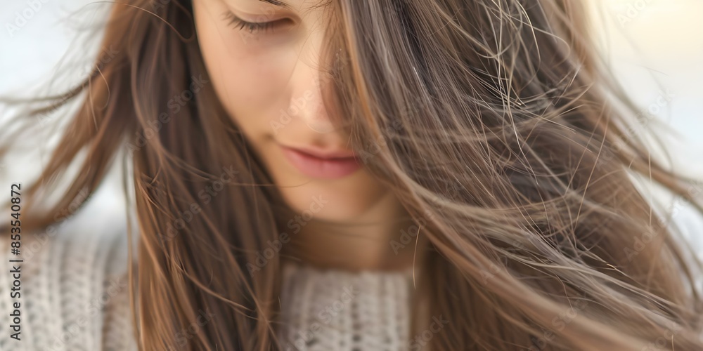 Maintaining Healthy Long Brown Hair Tips for Young Women. Concept Haircare, Tips, Young Women, Healthy Hair, Long Brown Hair Maintaining Healthy Long Brown Hair Tips for Young Women. Concept Haircare, Tips, Young Women, Healthy Hair, Long Brown Hair