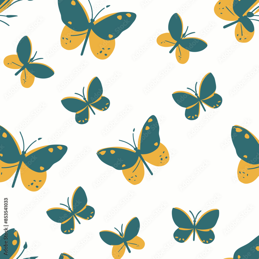 Butterfly Pattern: A Collection of Stylized Butterflies in a Vibrant Color Palette Butterfly Pattern: A Collection of Stylized Butterflies in a Vibrant Color Palette