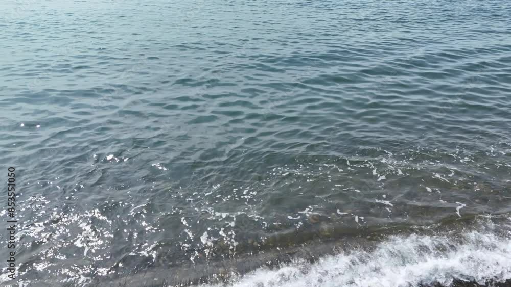 海の波 波打ち際 砂浜 空撮 ドローン移動撮影 スロー 海の波 波打ち際 砂浜 空撮 ドローン移動撮影 スロー