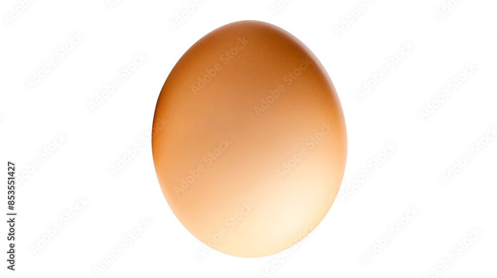 Single brown chicken egg isolated on transparent background