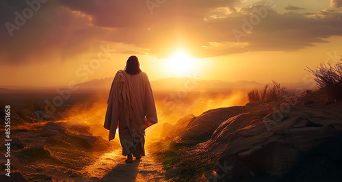 jesus in the sunrise