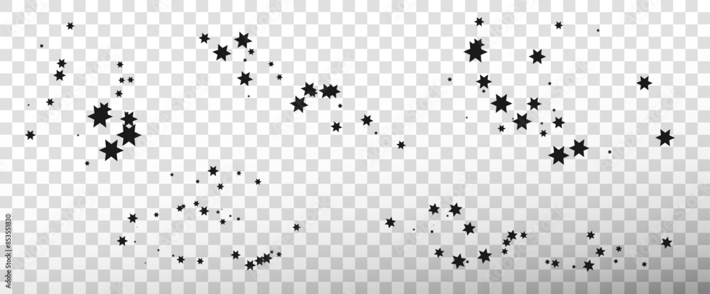 Shooting Star Black. Shooting star with an elegant star trail on a white background. Festive star sprinkles, powder. Vector png. Shooting Star Black. Shooting star with an elegant star trail on a white background. Festive star sprinkles, powder. Vector png.