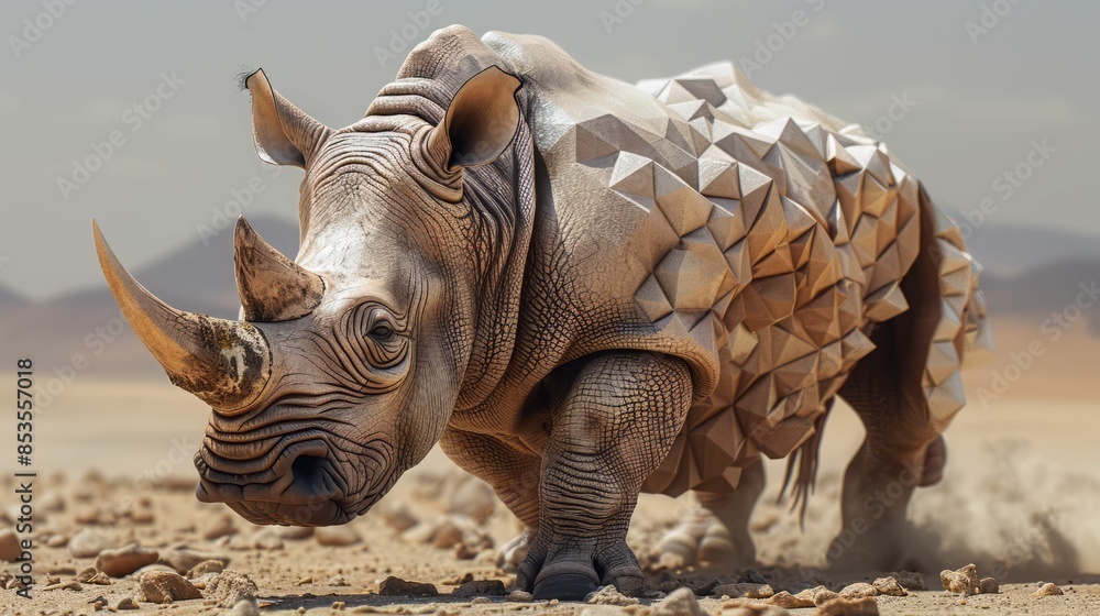 Fototapeta premium Geometric Rhino.
